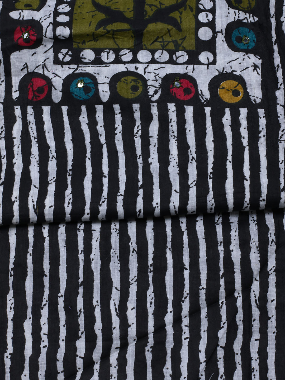 Printed Cotton Blend Unstitched Suit With Dupatta