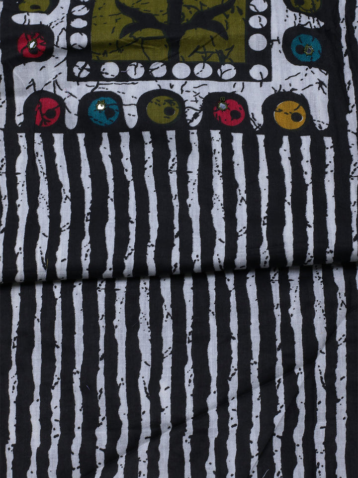 Printed Cotton Blend Unstitched Suit With Dupatta