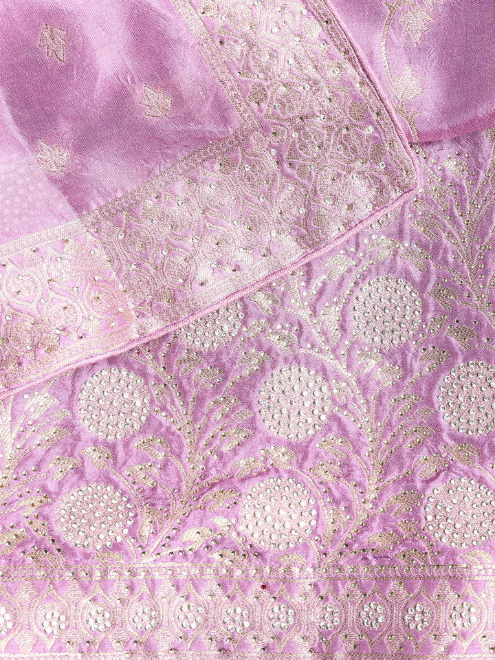 Banarasi Art Silk Unstitched Suit With Dupatta