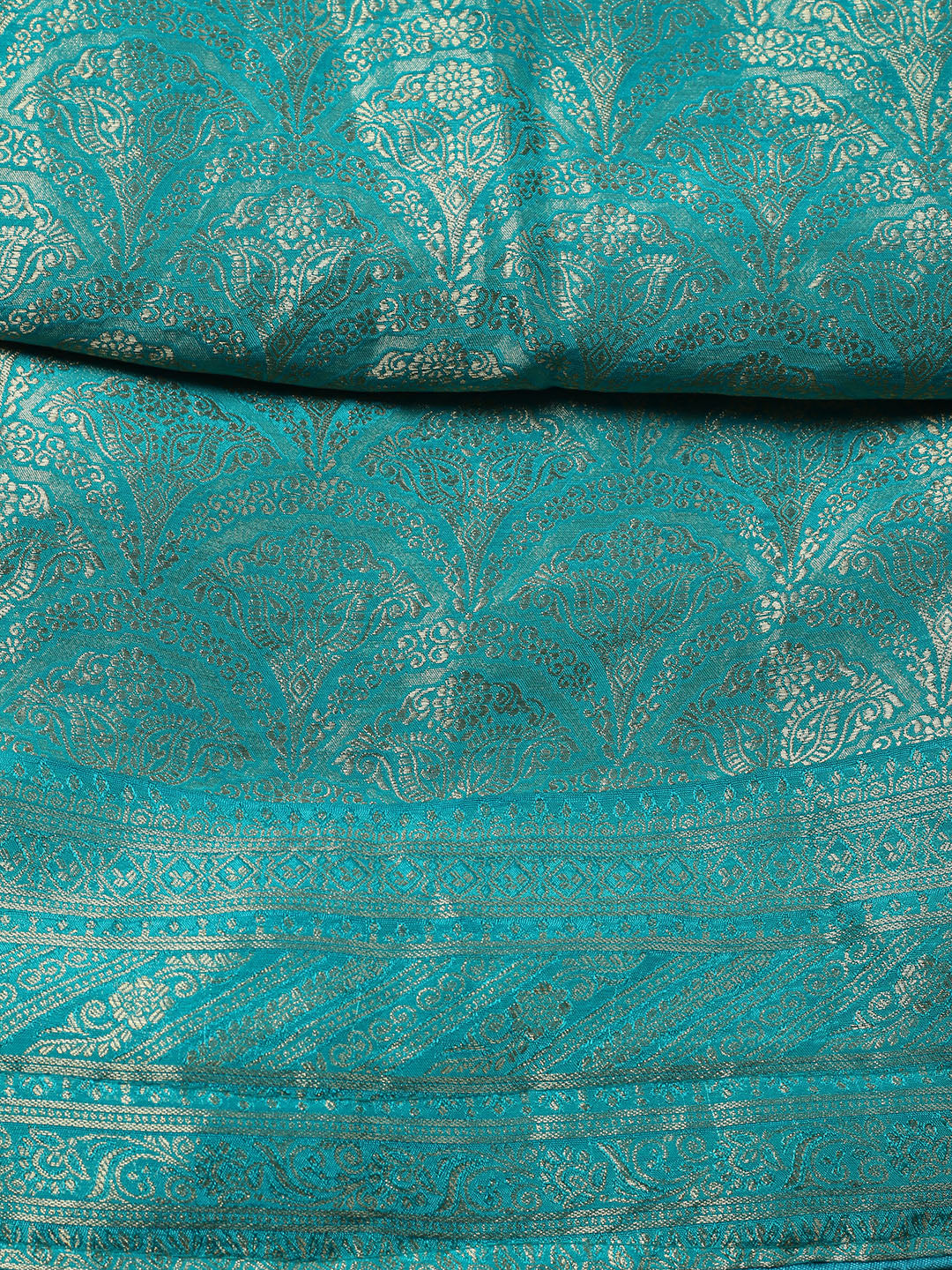 Woven Design Chanderi Unstitched Suit With Pant &amp; Dupatta