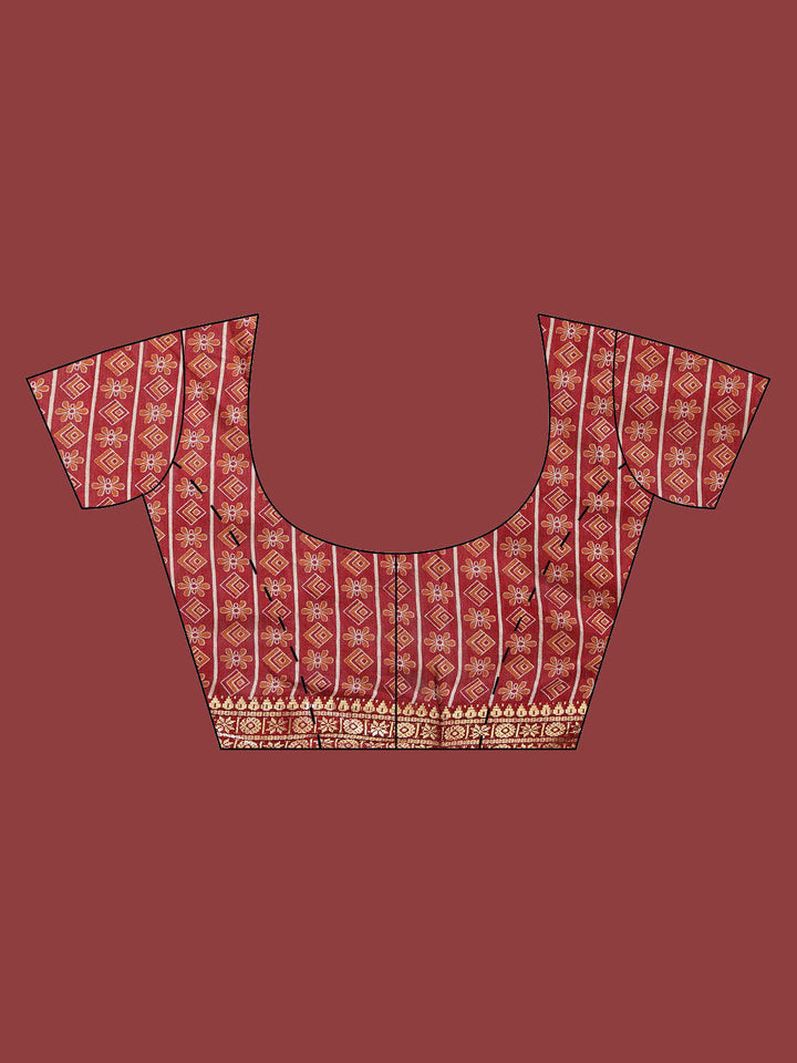 Digital Printed Art Silk Saree