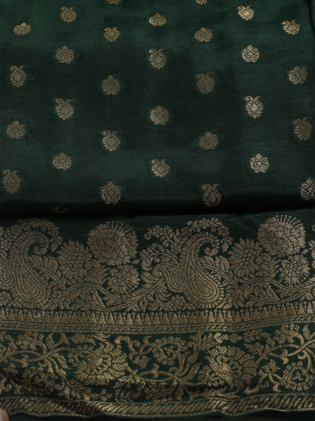 Woven Design Chanderi Unstitched Suit With Dupatta