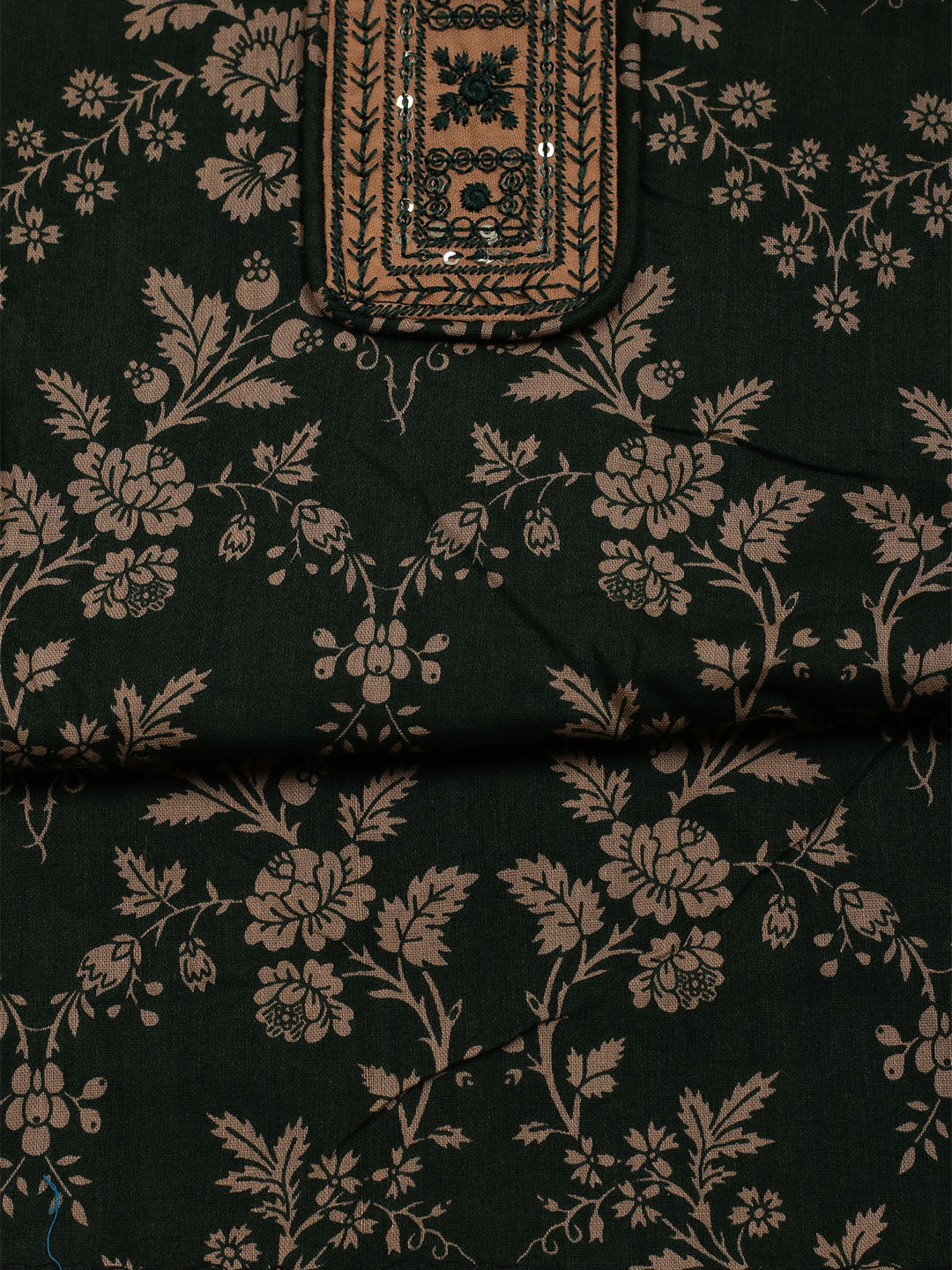 Printed Cotton Blend Unstitched Suit With Dupatta