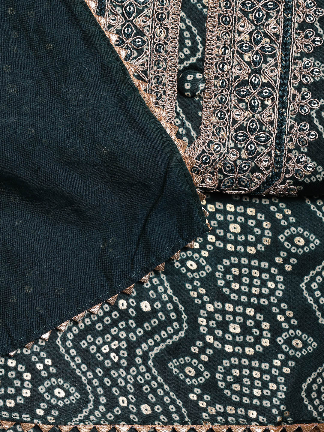 Neck Embroidered Cotton Blend Unstitched Suit With Dupatta