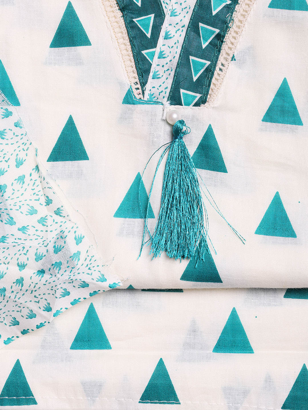Printed Cotton Blend Unstitched Suit With Dupatta
