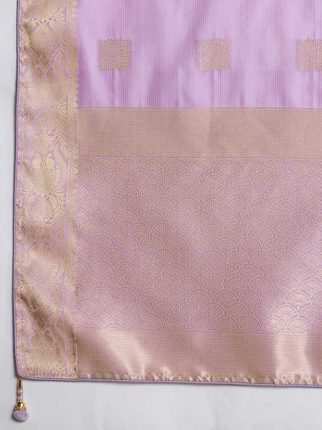 Woven Border Booti Art Silk Saree