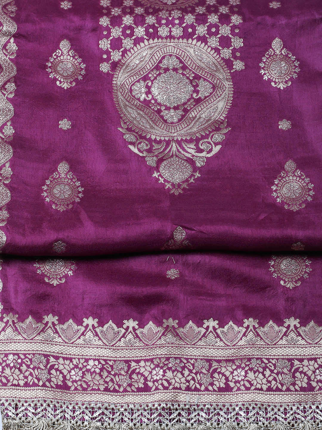 Woven Design Chanderi Unstitched Suit With Pant &amp; Dupatta