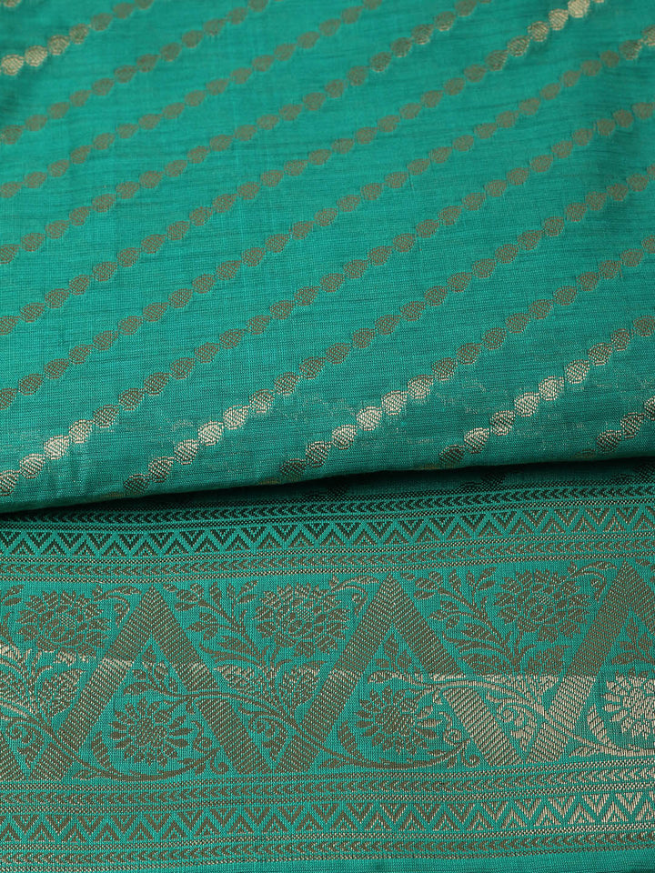 Woven Design Chanderi Unstitched Suit With Pant &amp; Dupatta