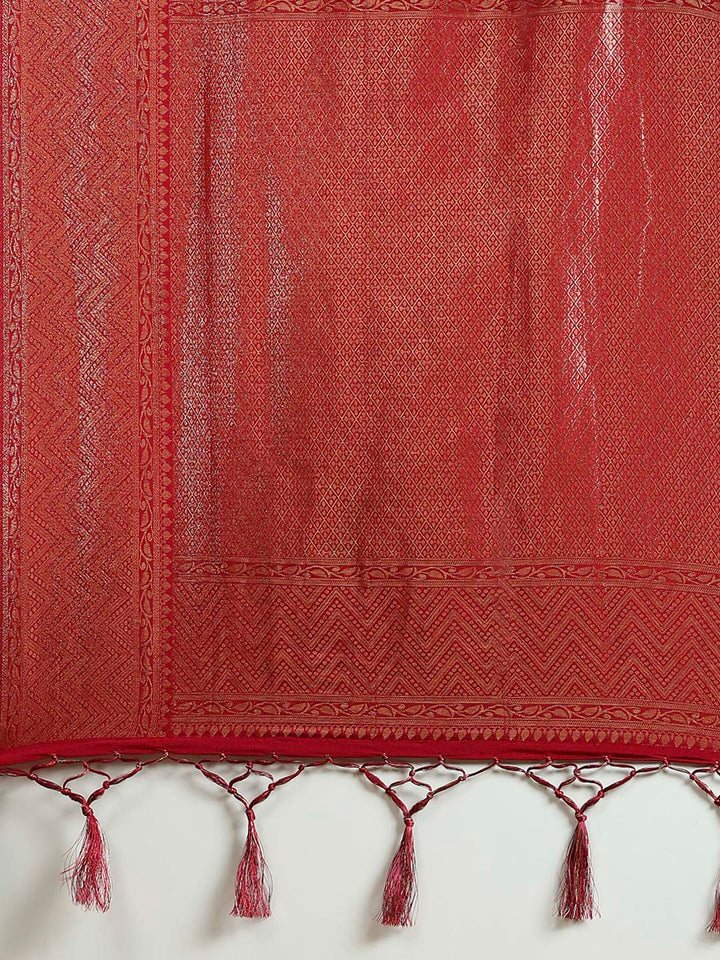 Plain Crepe Saree