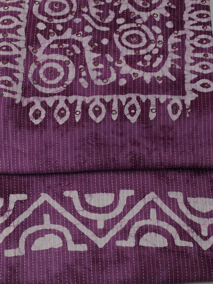Printed Cotton Unstitched Kurta With Pant &amp; Dupatta