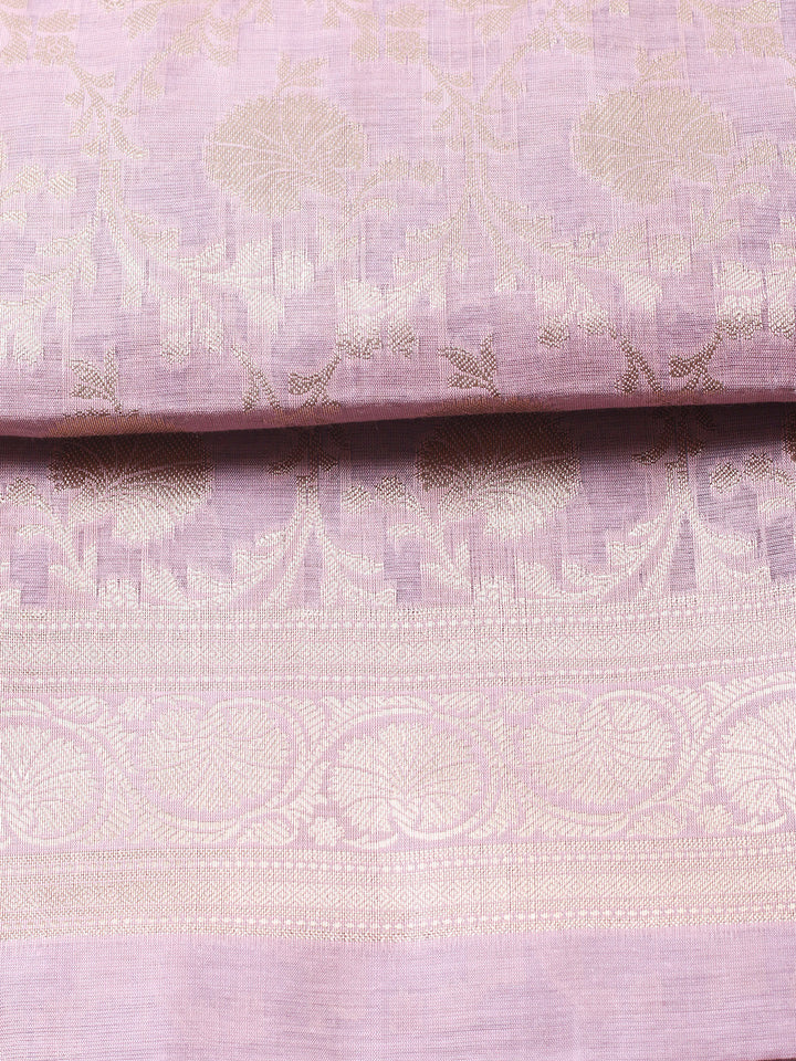 Woven Design Chanderi Unstitched Suit With Pant &amp; Dupatta