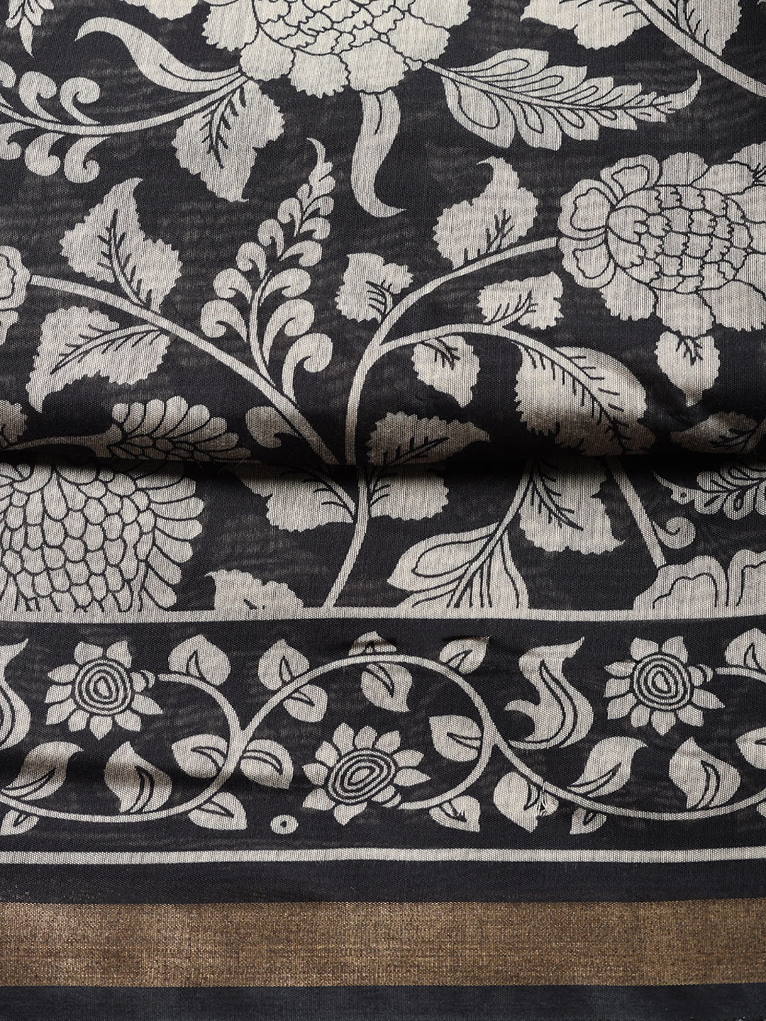 Printed Cotton Blend Unstitched Suit With Pant &amp; Dupatta