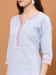 Printed Cotton Blend Kurta