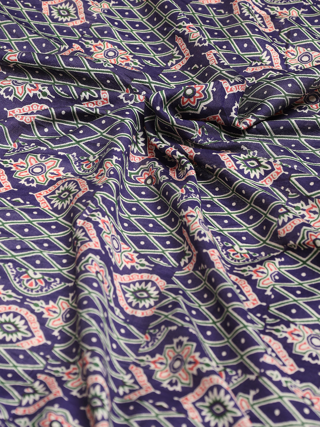 Digital Printed Cotton Blend Woven Saree