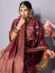 Zari Jaal Woven Art Silk Saree