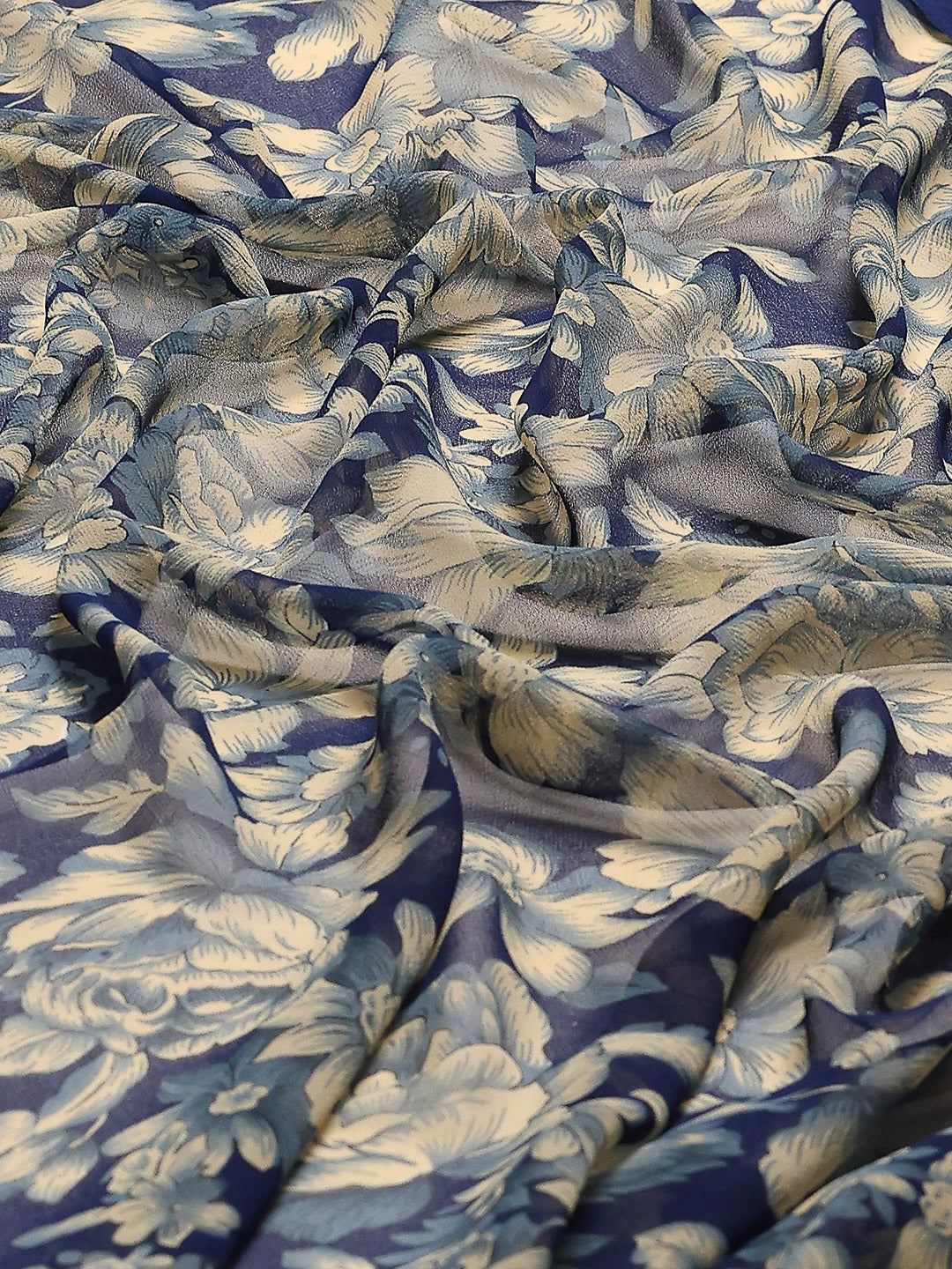 Floral Printed Georgette Saree