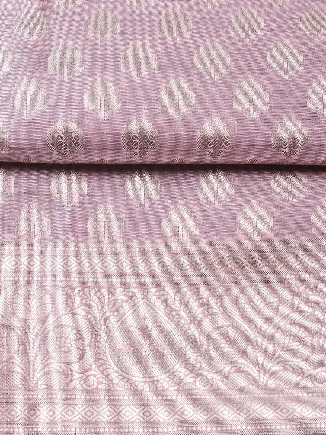 Woven Design Chanderi Unstitched Suit With Pant &amp; Dupatta