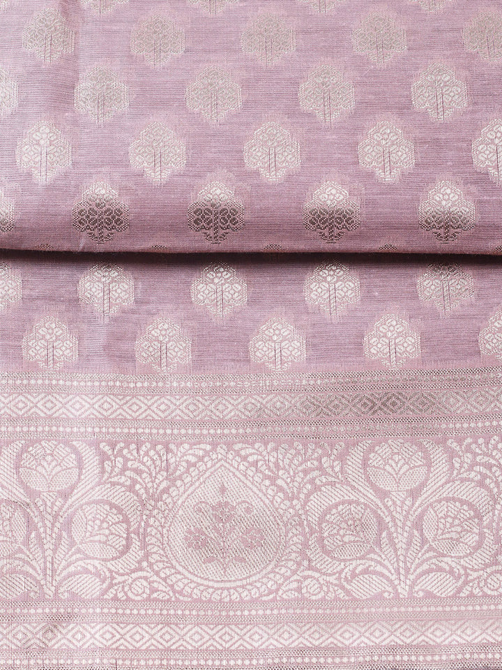 Woven Design Chanderi Unstitched Suit With Pant &amp; Dupatta