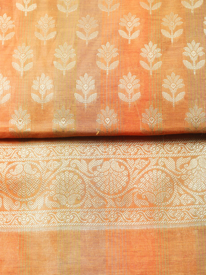 Woven Design Chanderi Unstitched Suit With Pant &amp; Dupatta
