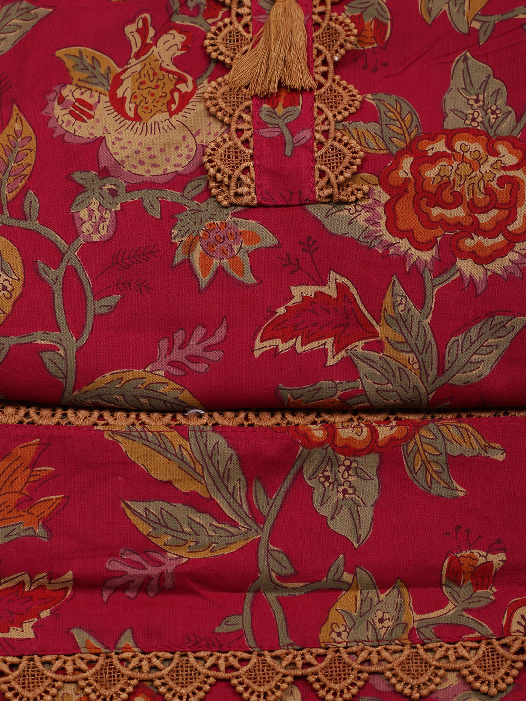 Embroidered Cotton Blend Unstitched Suit With Pant &amp; Dupatta