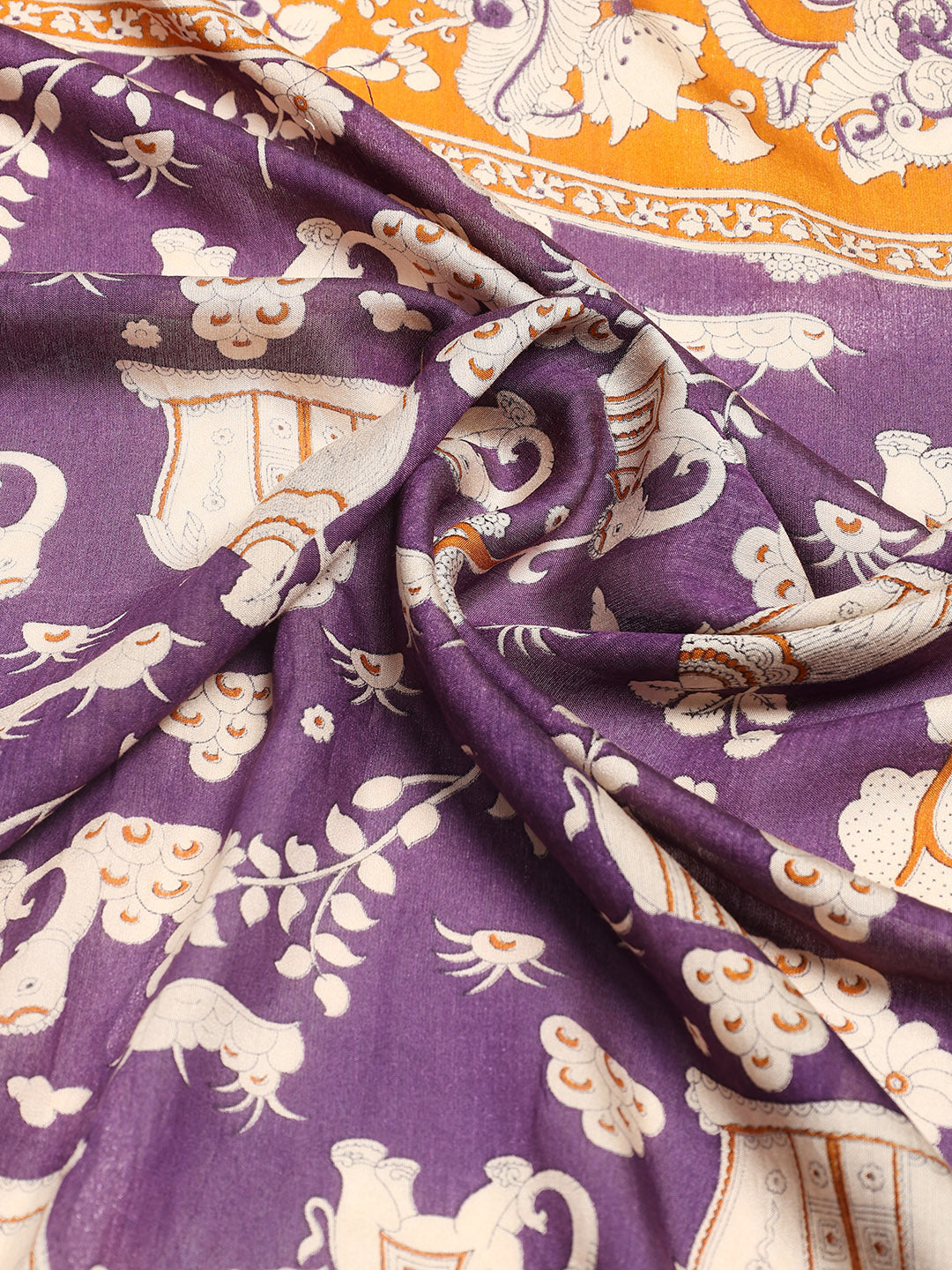 Digital Printed Cotton Blend Woven Saree
