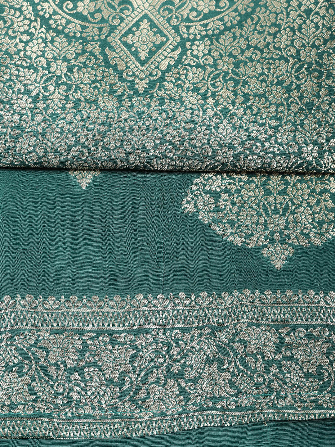 Woven Design Chanderi Unstitched Suit With Pant &amp; Dupatta
