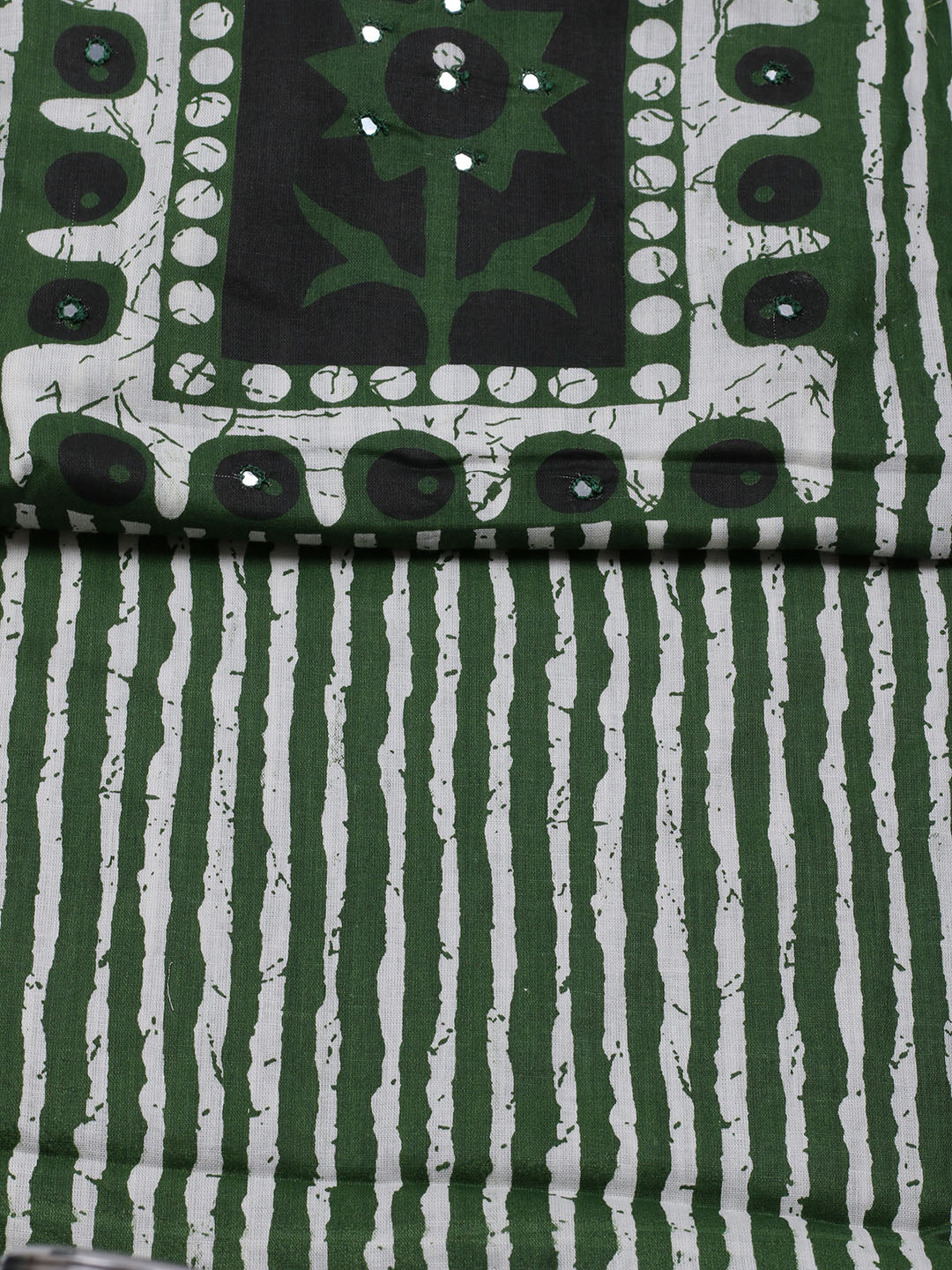 Printed Cotton Blend Unstitched Suit With Dupatta