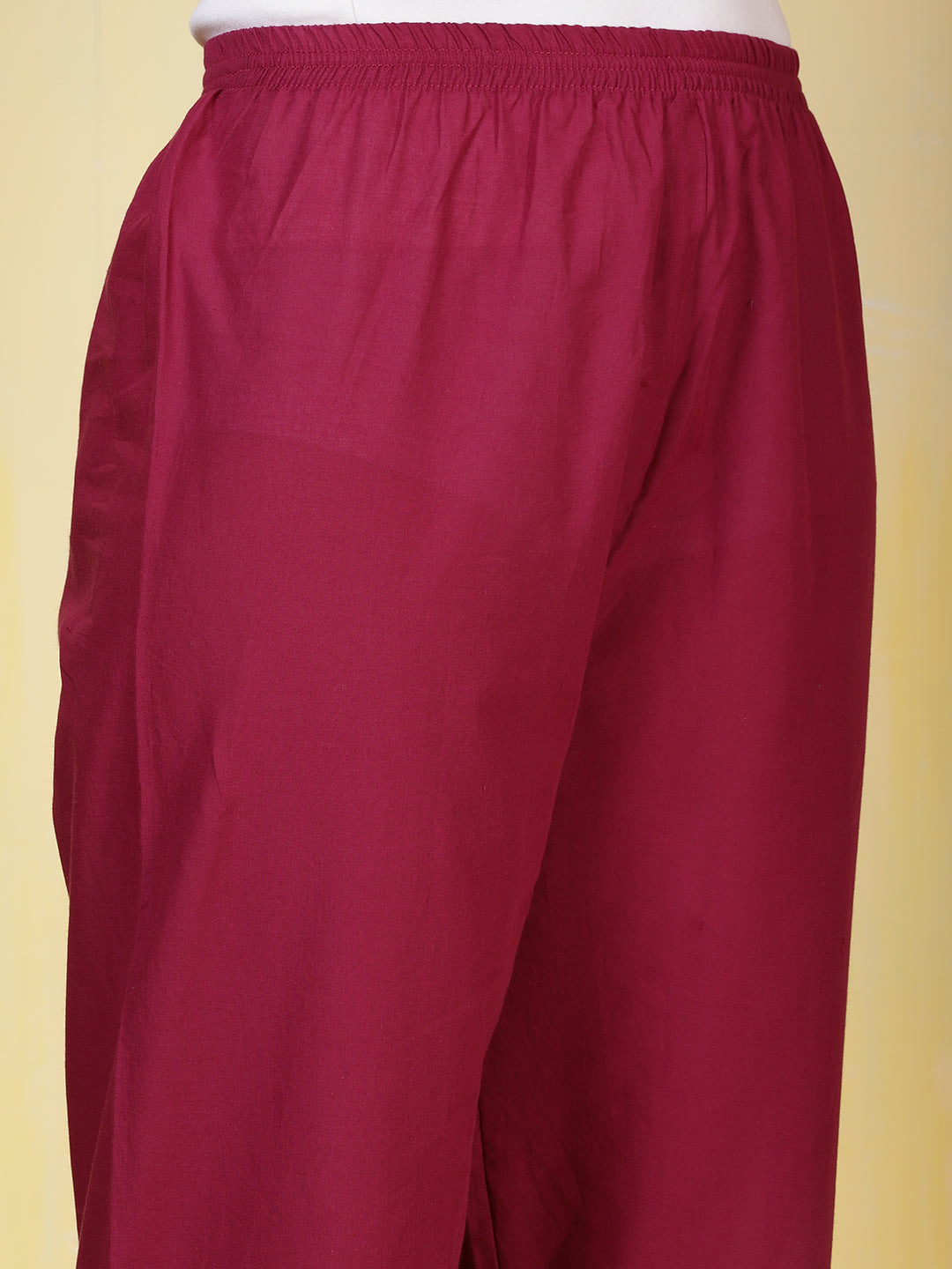 Printed Cotton Blend Kurta With Pants &amp; Dupatta