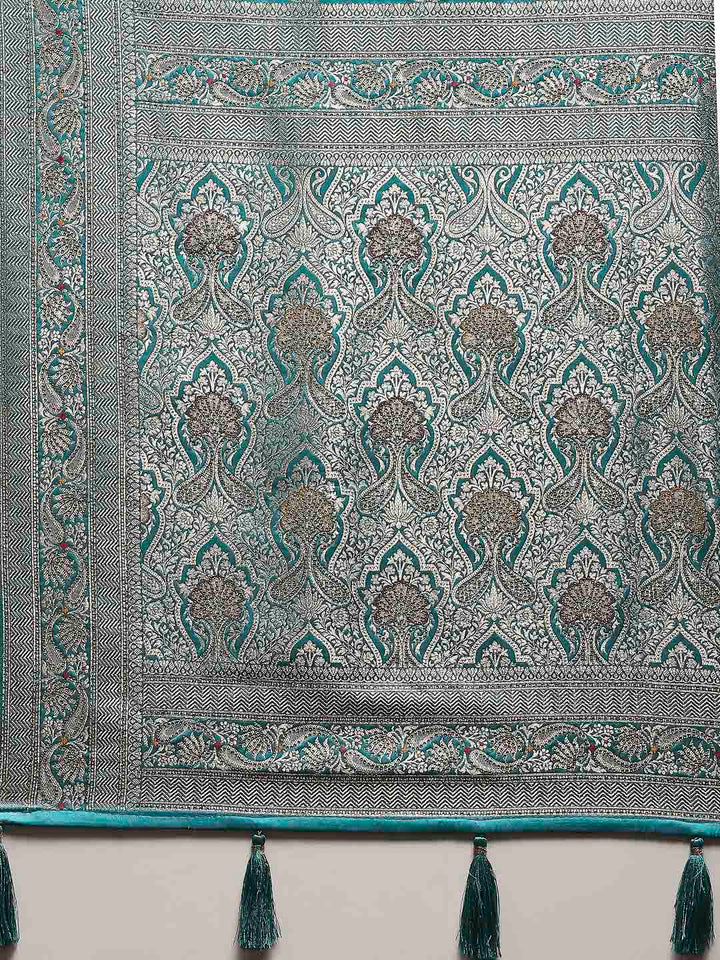 Woven Design Satin Saree