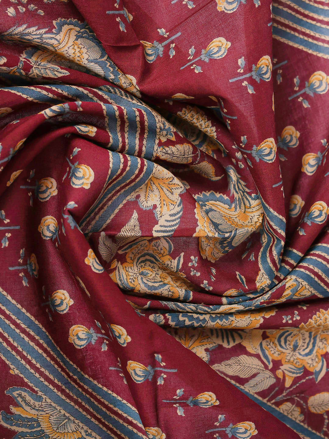 Printed Cotton Blend Kurta With Pant &amp; Dupatta