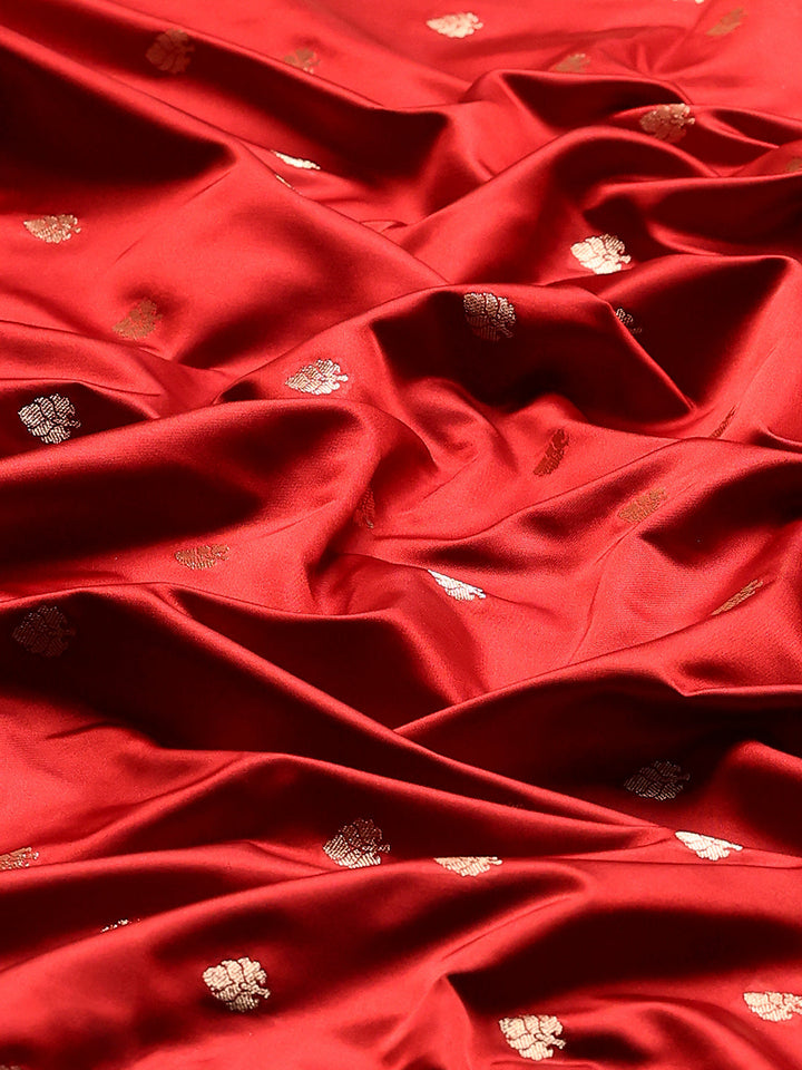 Zari Border Booti Art Silk Woven Saree