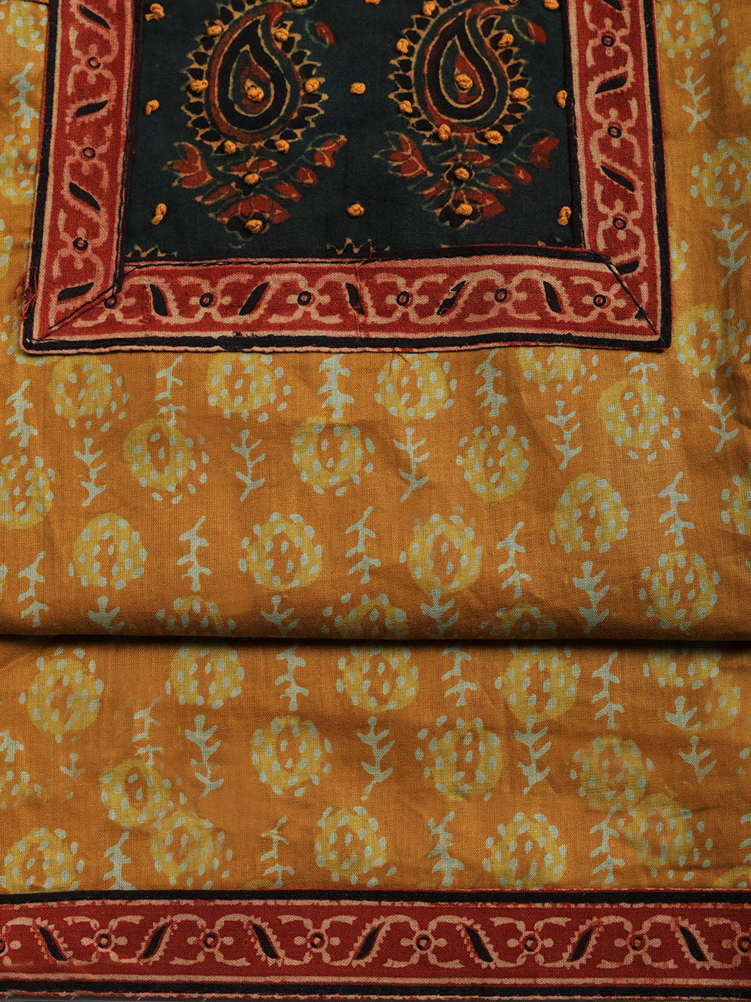 Printed Cotton Blend Unstitched Suit With Pant &amp; Dupatta