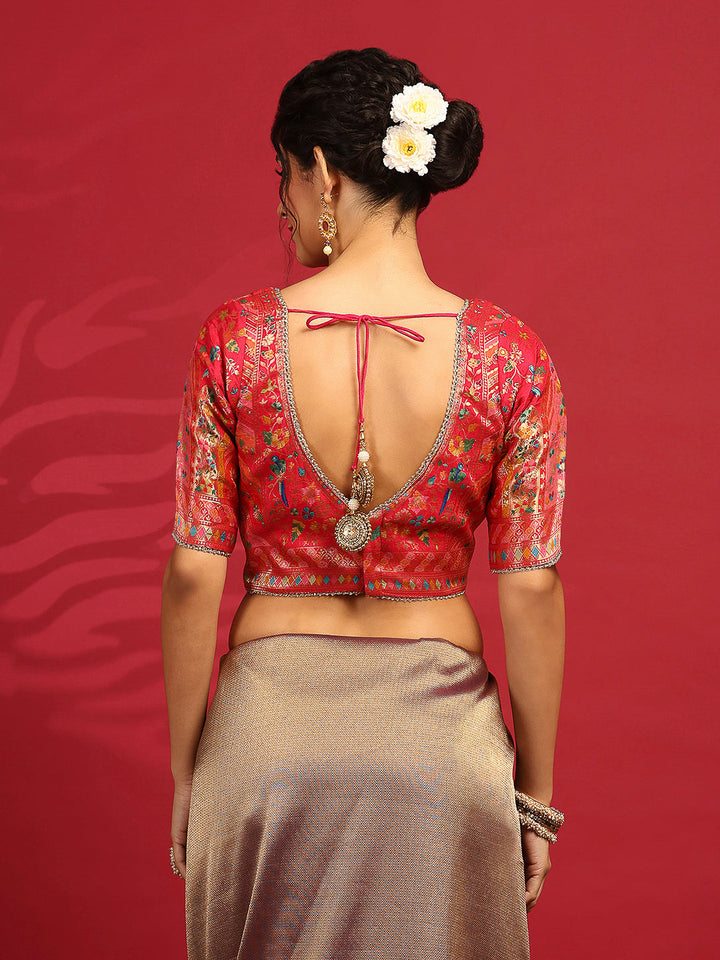 Embroidered Dola Silk Saree