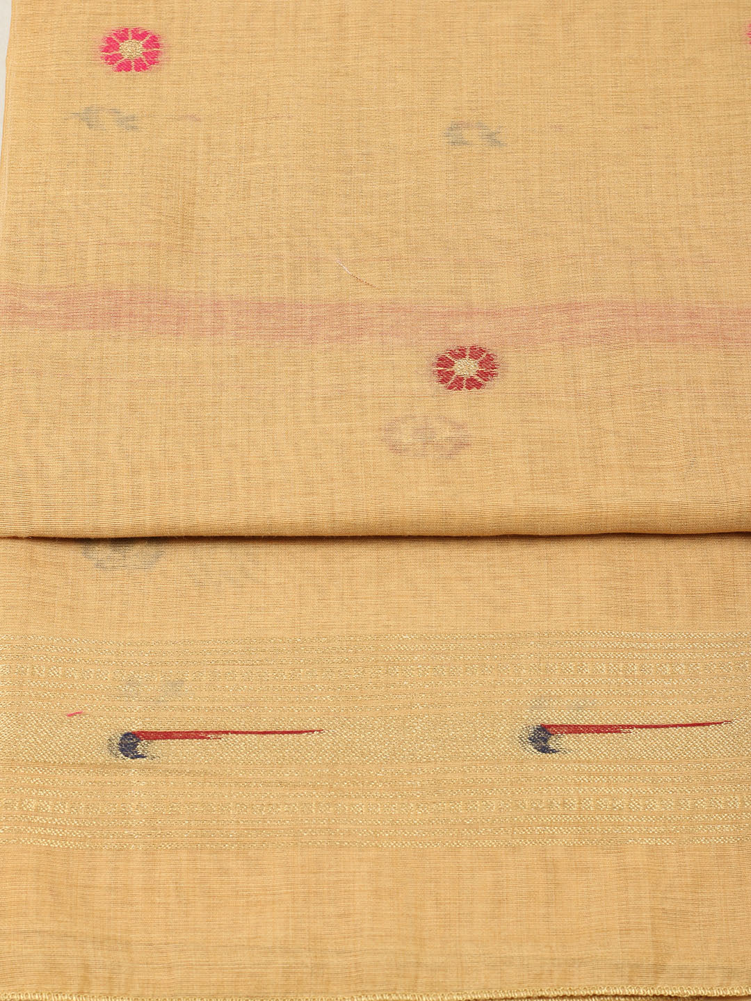 Embroidered Chanderi Unstitched Suit With Pant &amp; Dupatta