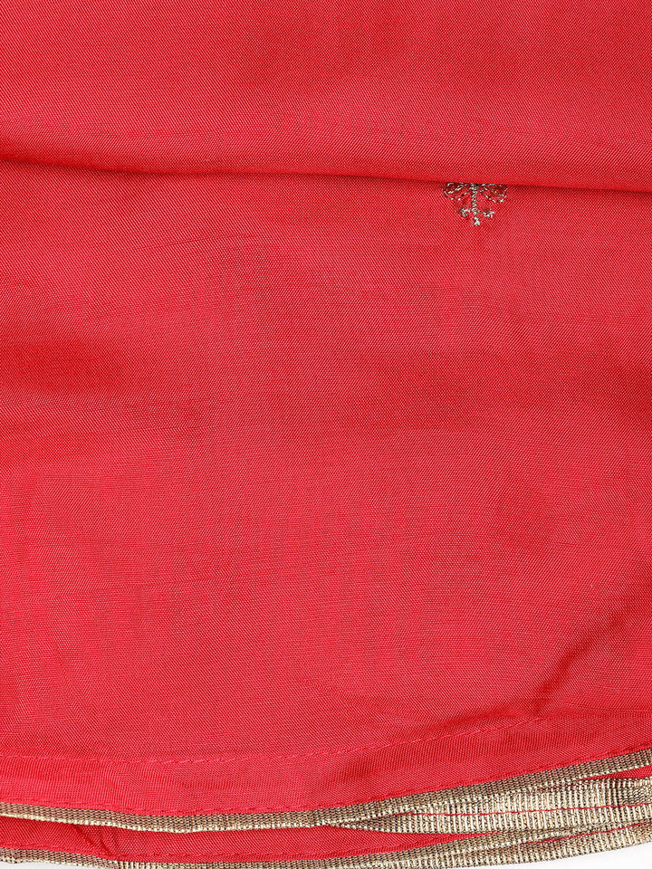 Embroidered Chanderi Unstitched Suit With Dupatta