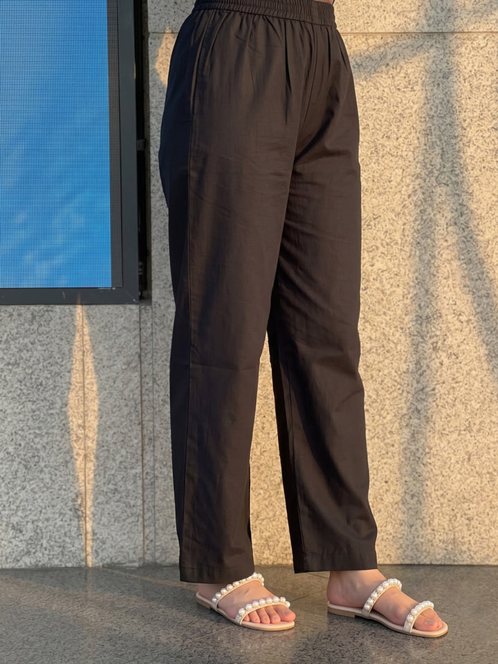 Black Printed Cotton Blend Kurta With Pant &amp; Dupatta