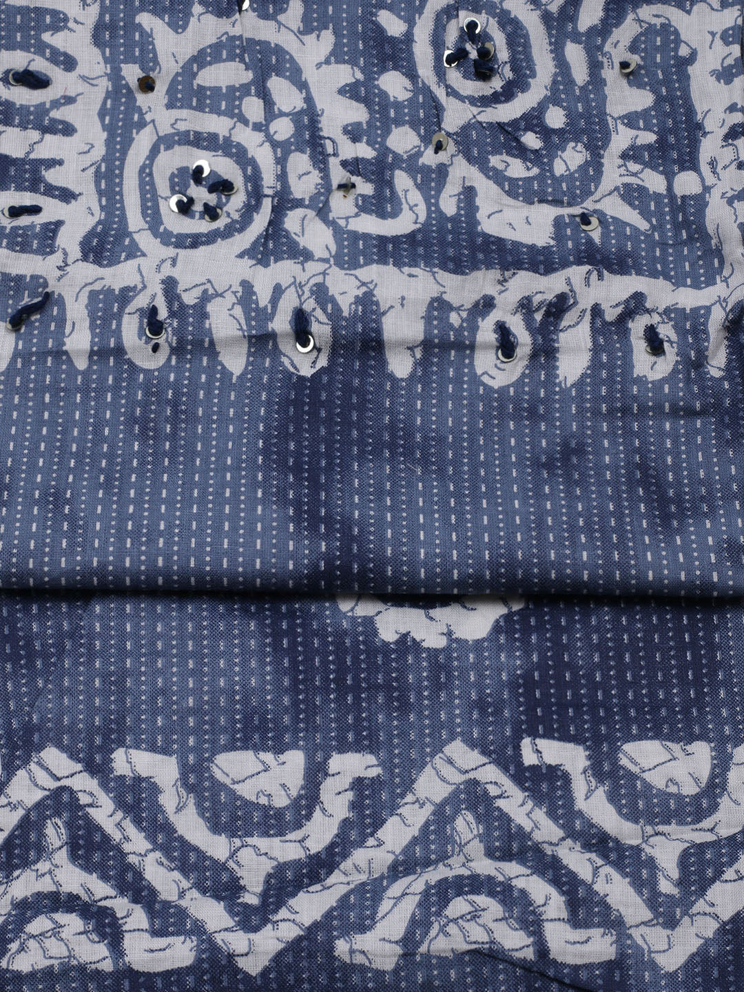 Neck Embroidered Cotton Blend Unstitched Suit With Dupatta