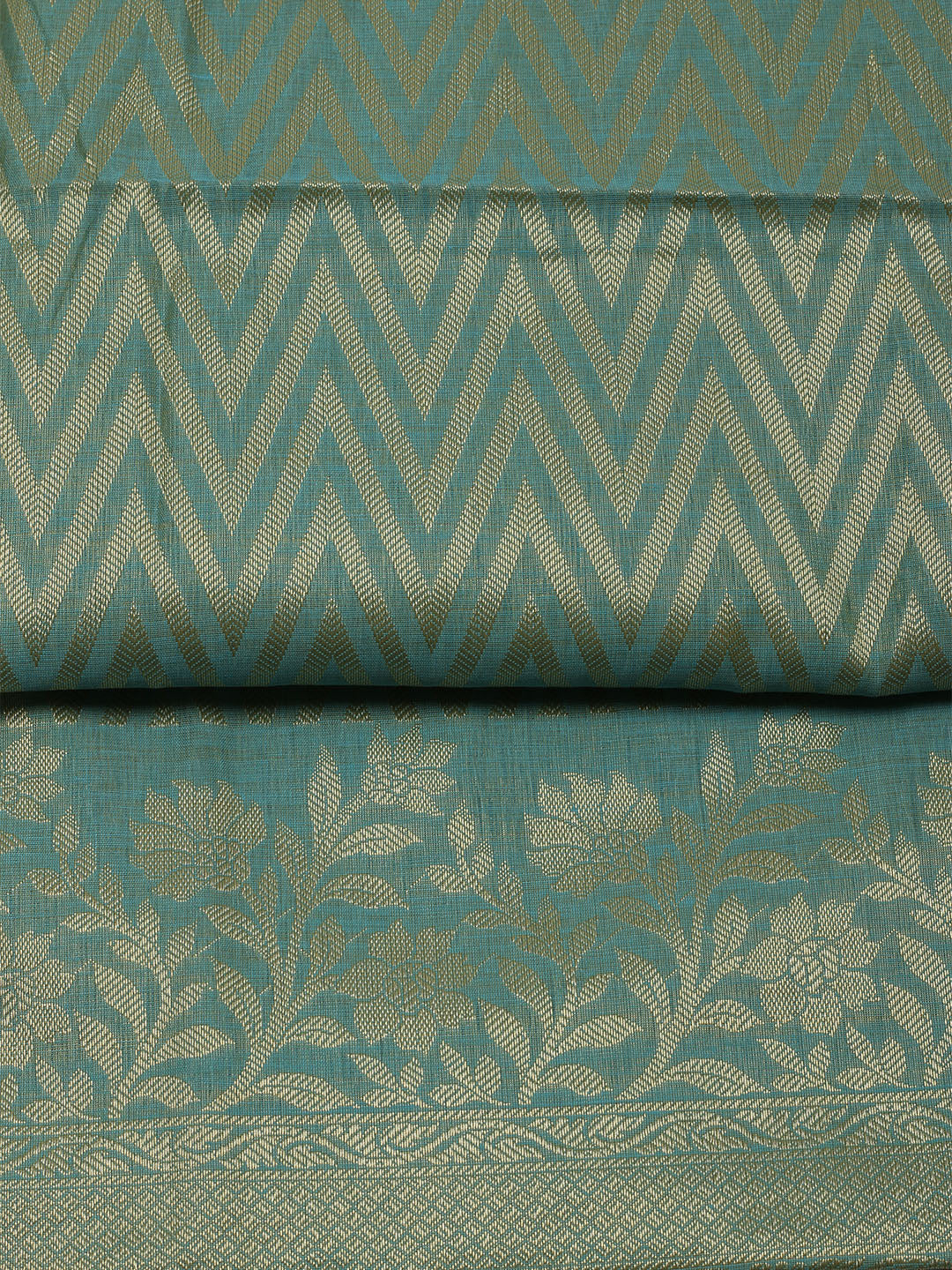 Printed Chanderi Unstitched Suit With Dupatta
