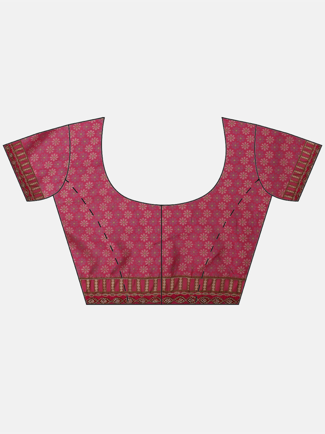 Printed &amp; Embellished Organza Saree