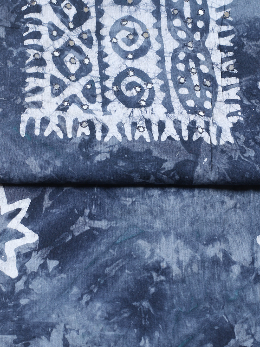 Embroidered Cotton Blend Unstitched Suit With Pant &amp; Dupatta