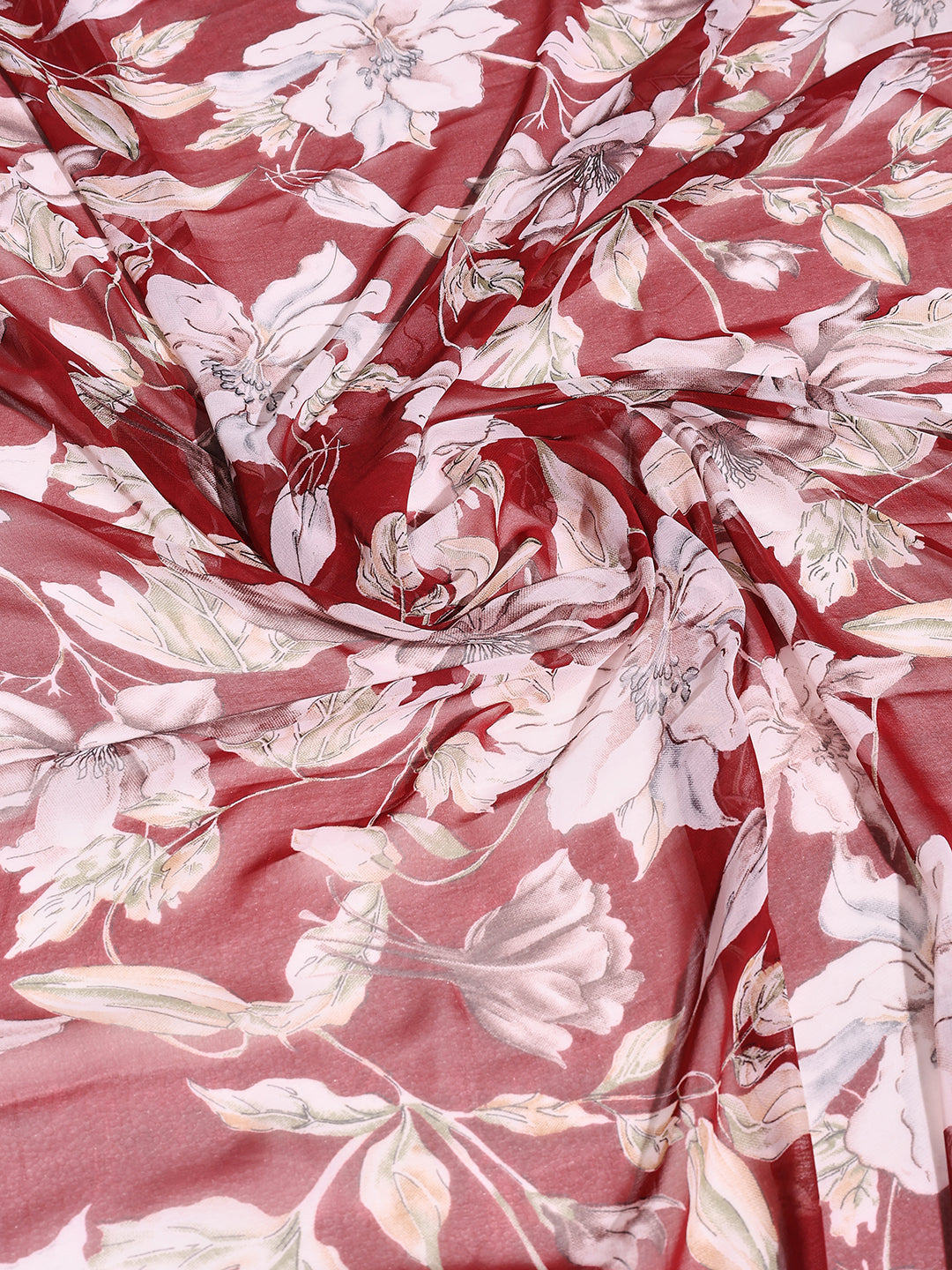 Floral Printed Georgette Saree