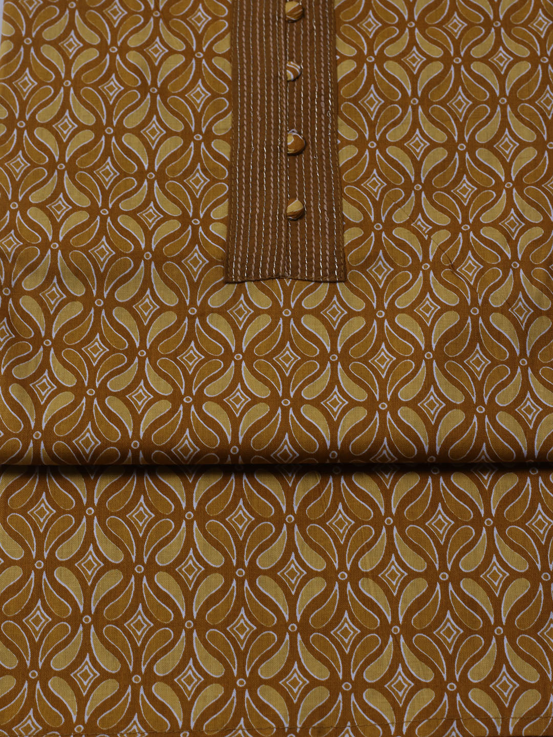 Printed Cotton Blend Unstitched Suit With Dupatta