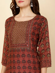 Yoke Embroidery Muslin Kurta