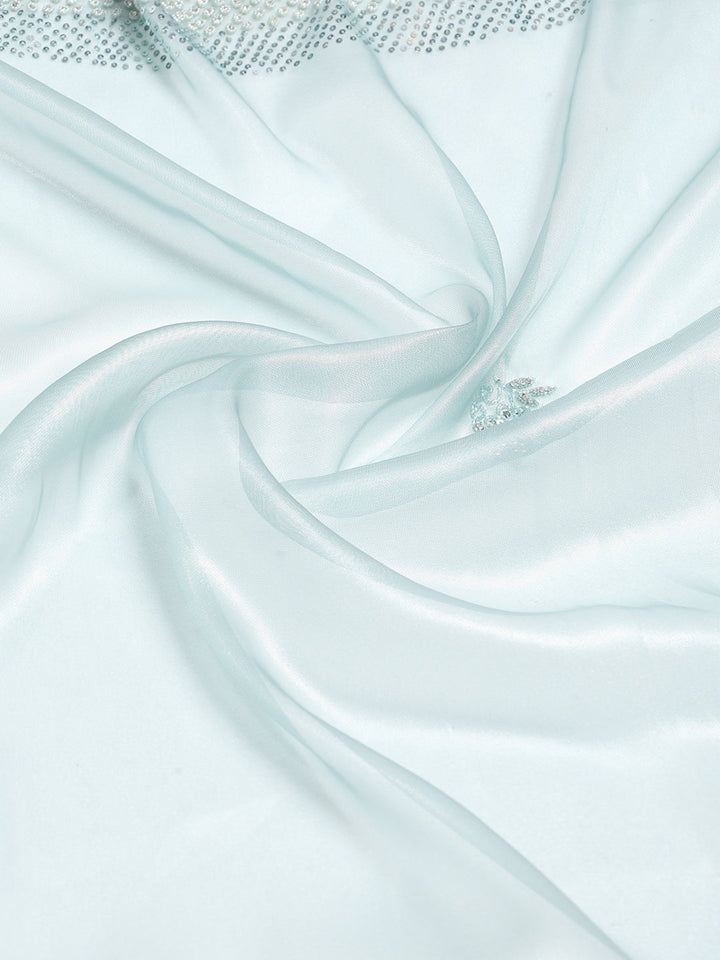 Sequence Embroidery Tissue Saree