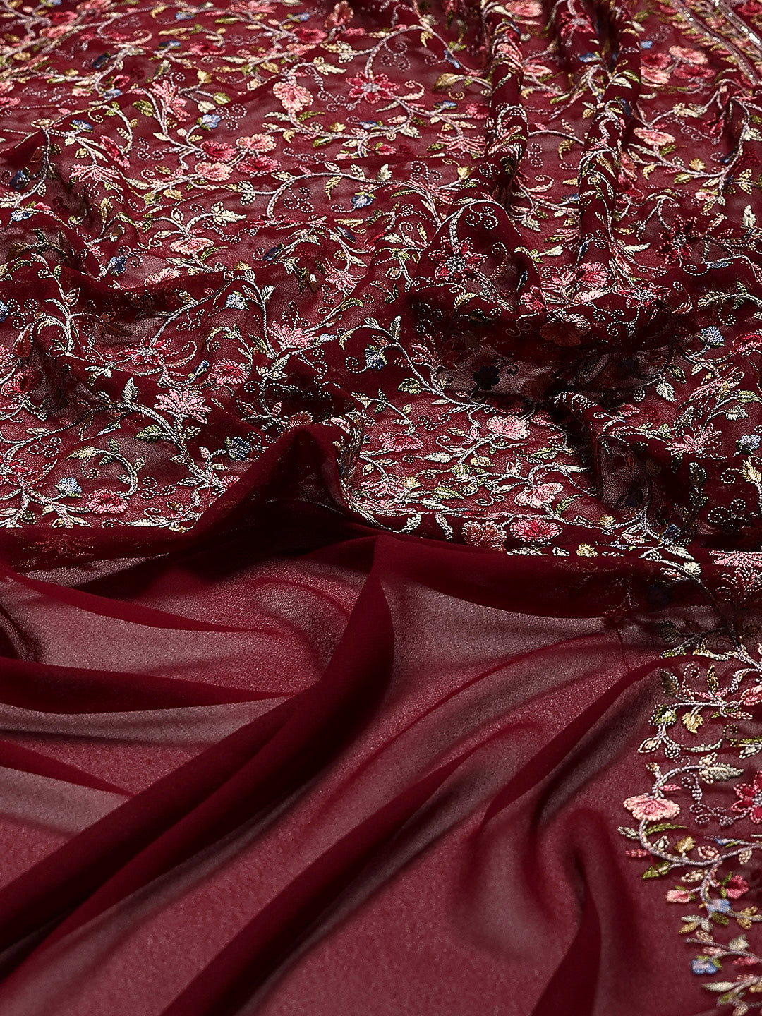 Embroidered Georgette Saree