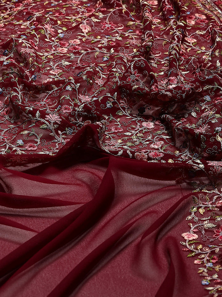 Embroidered Georgette Saree