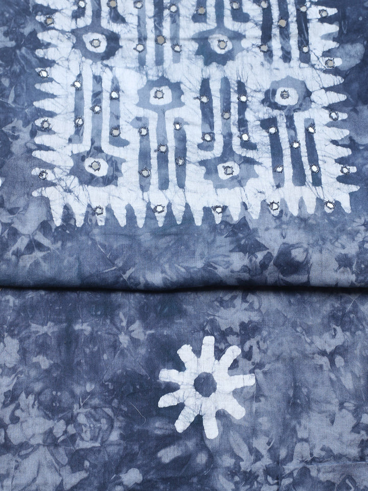 Printed Cotton Blend Unstitched Suit With Pant &amp; Dupatta