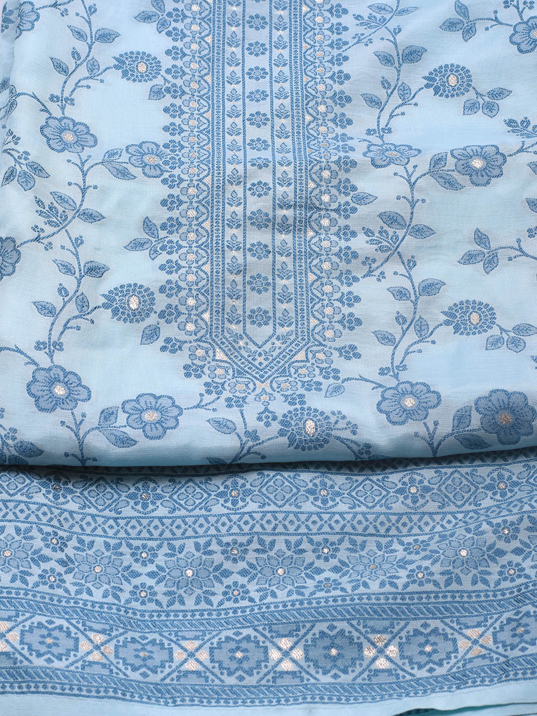 Printed Muslin Unstitched Suit Piece With Dupatta