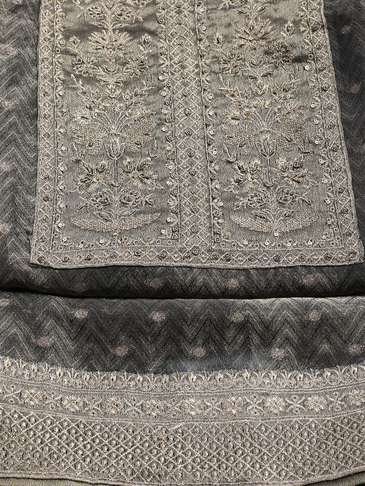 Banarasi Tissue Unstitched Suit With Dupatta