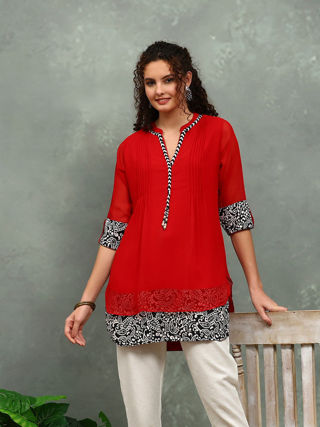 Plain Georgette Kurta